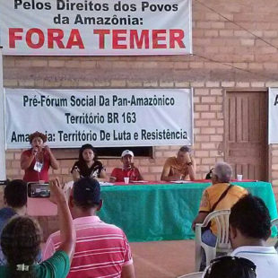 Participantes dialogaram sobre o avanço do capital na Amazônia e as ameaças à biodiversidade e aos habitantes 